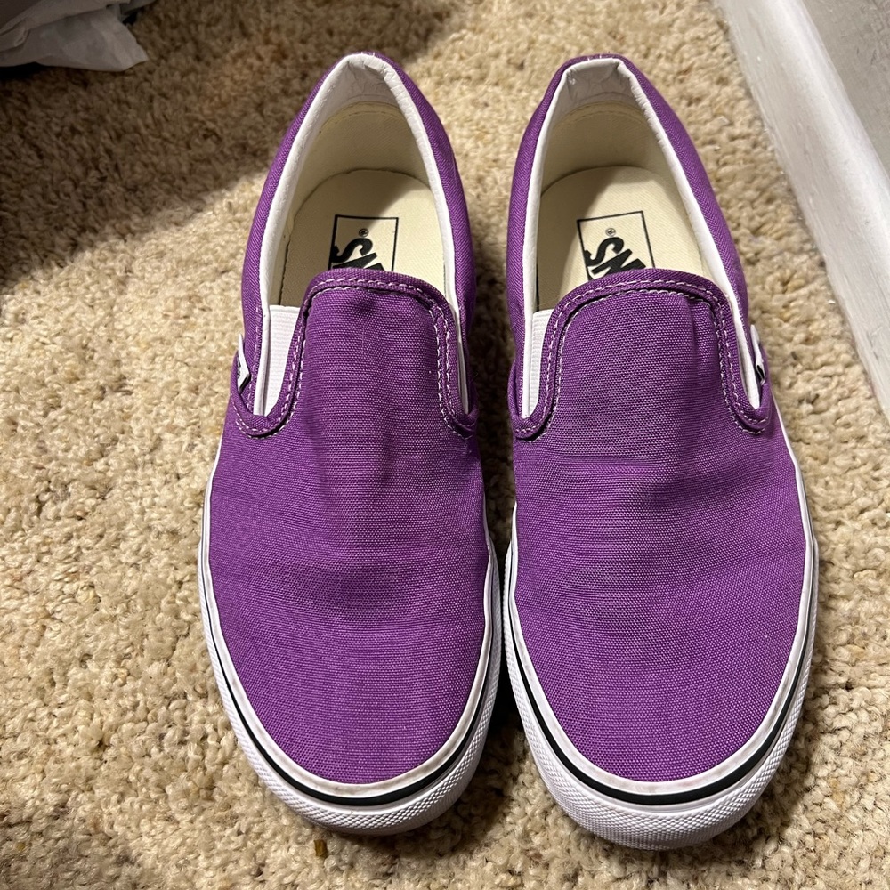 Purple Vans womens 7 slip on